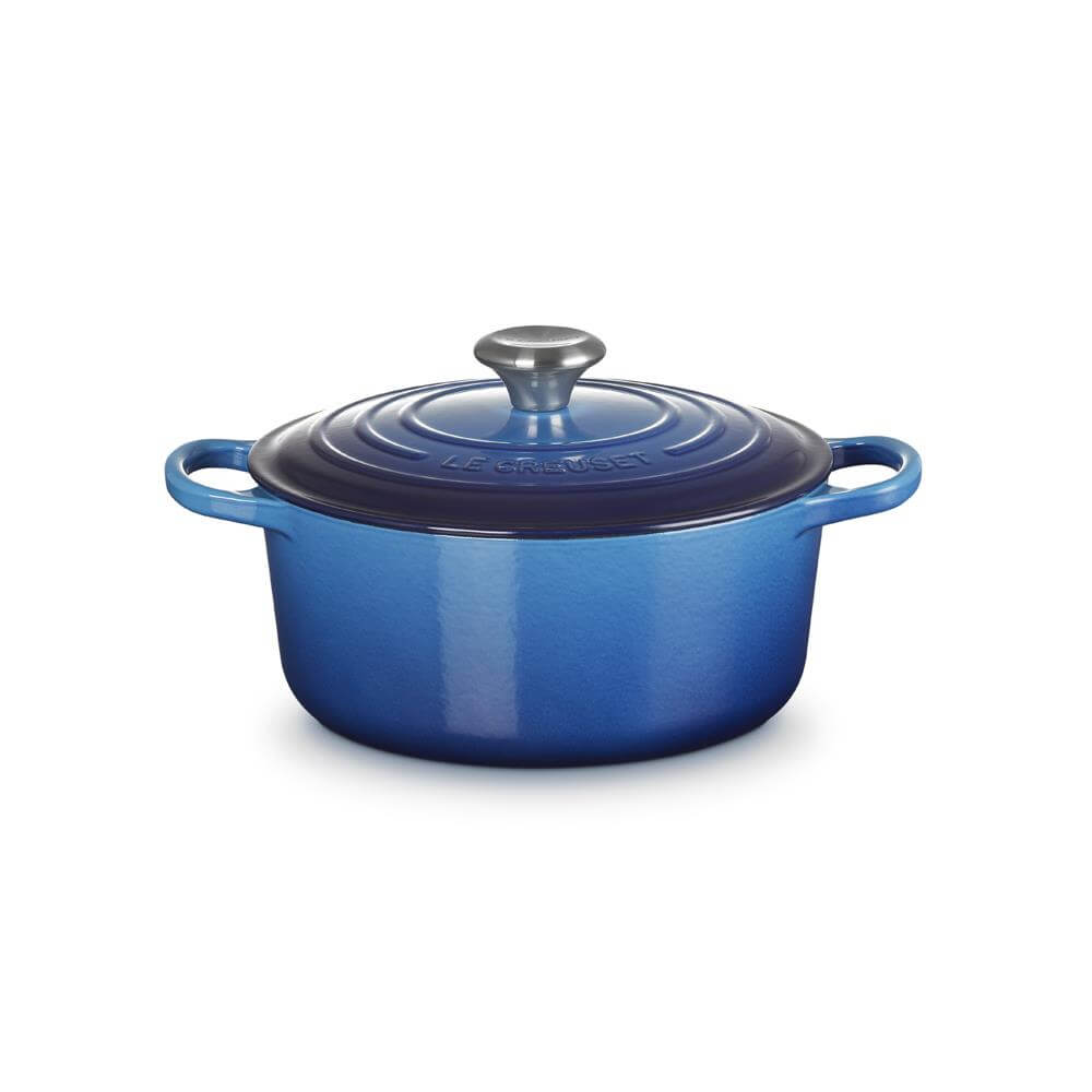 Le Creuset Signature Azure Cast Iron Round Casserole 24cm